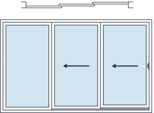 Aluminium Sliding Door 2860x2240 | 3 panels