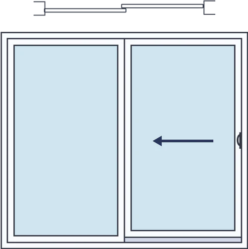 Aluminium Sliding Door 2870x2240 | 2 panels